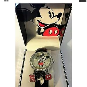 Mickey mouse watch with charms
